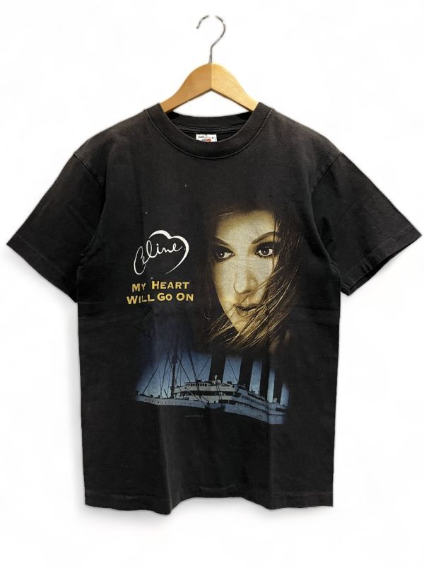 90s Celine Dion セリーヌ・ディオン 1999 My Heart Will Go On ツアーTシャツ タイタニック Tシャツ Mサイズ バンドT_画像1