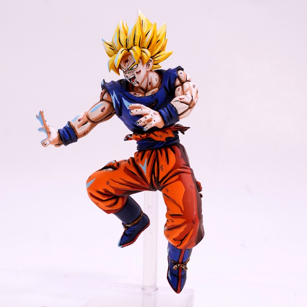 ドラゴンボール 孫悟空 フィギュア フルリペイント 2D 二次元塗装 2次元彩色 またな 元気玉 超サイヤ人_画像3