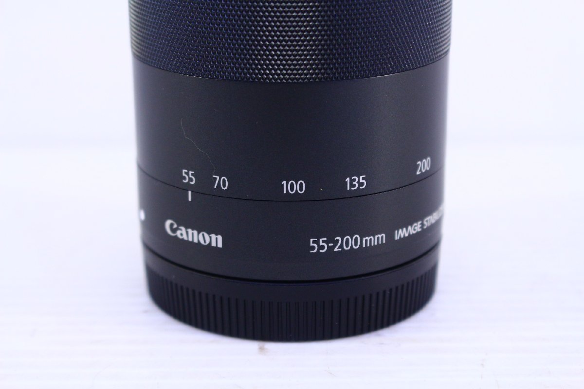 ●【美品】Canon キャノン 望遠ズームレンズ EF-M 55-200mm F4.5-6.3 φ52mm カメラ 撮影 動作未確認【10893087】_画像3