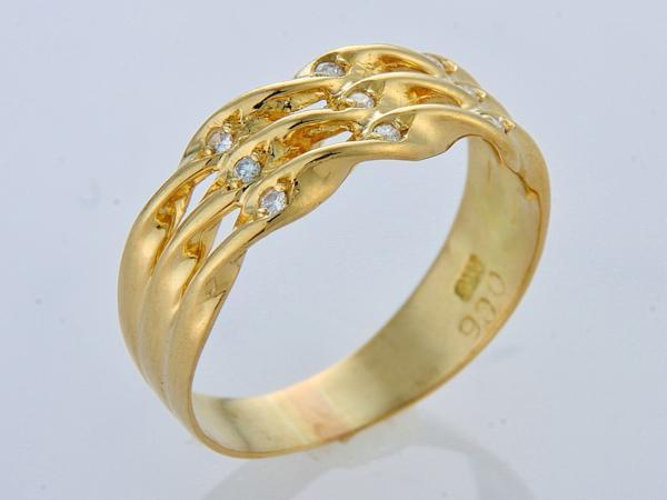 ★☆見て！K18金0.06Ct9石のダイヤリング指輪8.5号！MJ-1294_画像1