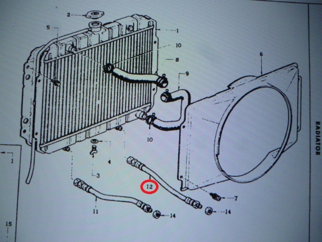 当時物　日産純正　未使用品　GC110 スカイライン　ケンメリ　GT　GTX　オートマチック車　ラジエター フレキシブルホース_画像6