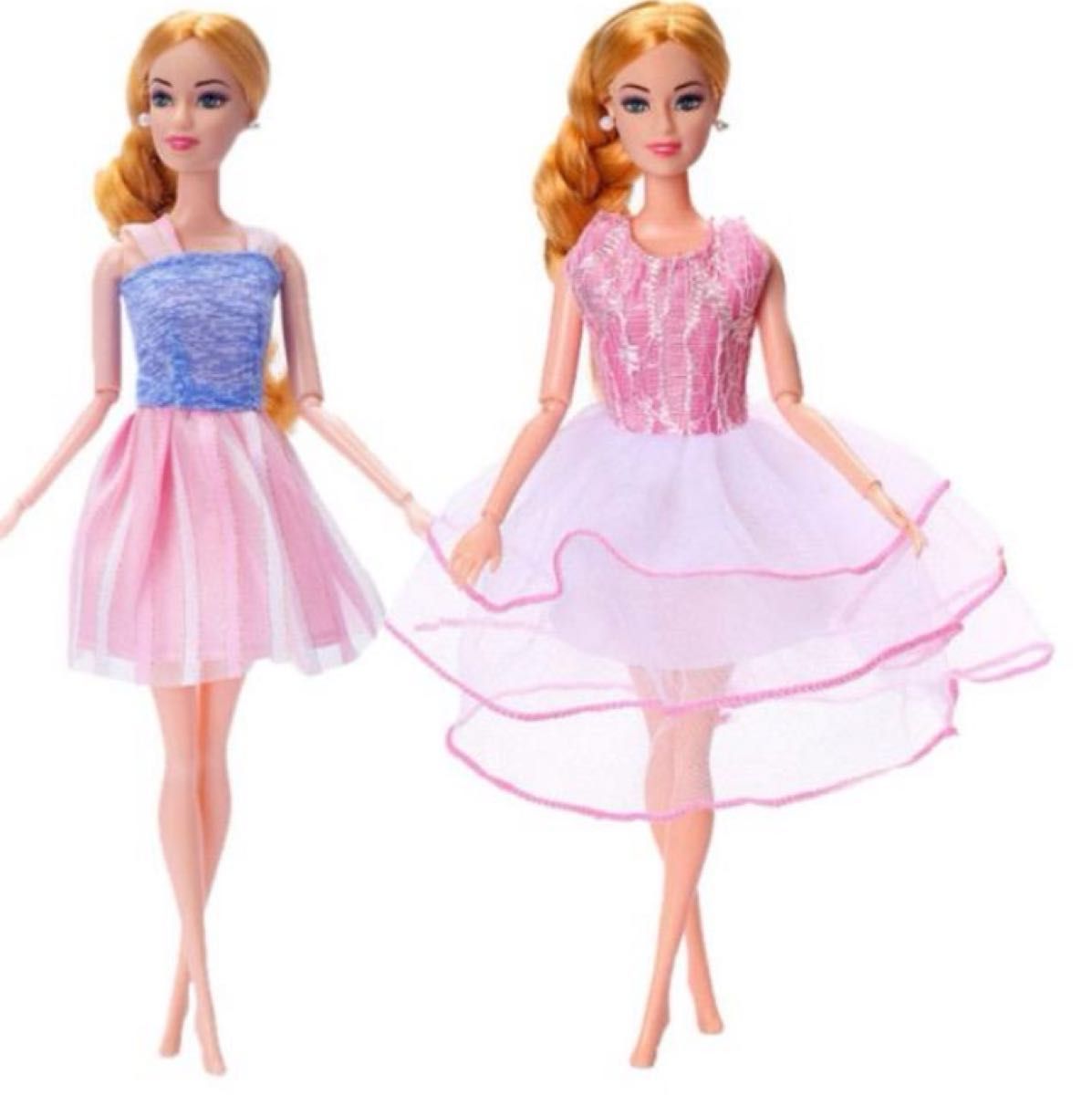 ワンピース2枚セットリカちゃん・バービーちゃん・お人形さん用　 Barbie ワンピース バービー ジェニー 人形
