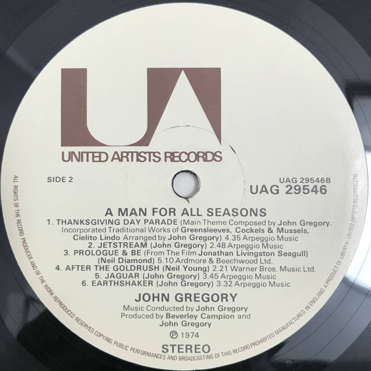 John Gregory And His Orchestra - A Man For All Seasons / Buddha Brand Dev Large Jaguar