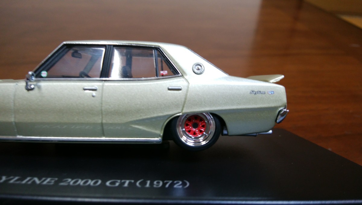 絶版！美品！アオシマ DISM 1/43 SKYLINE 2000 GT CUSTOM STYLE スカイライン GC110 ヨンメリ_画像8