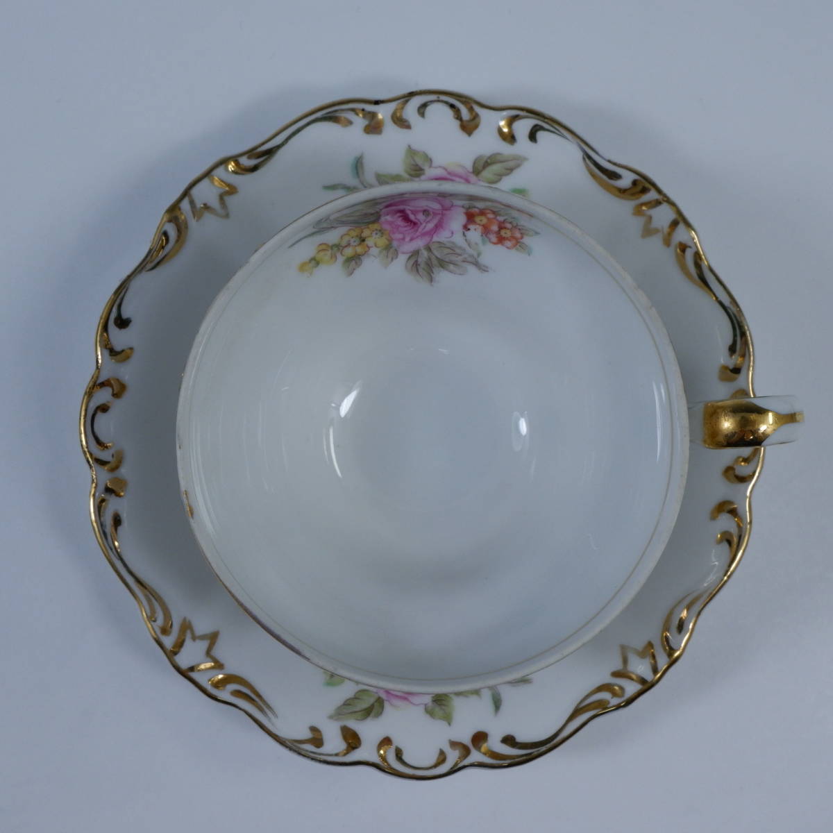  Old Noritake flower pattern small cup & saucer Noritake- maru ki seal ...