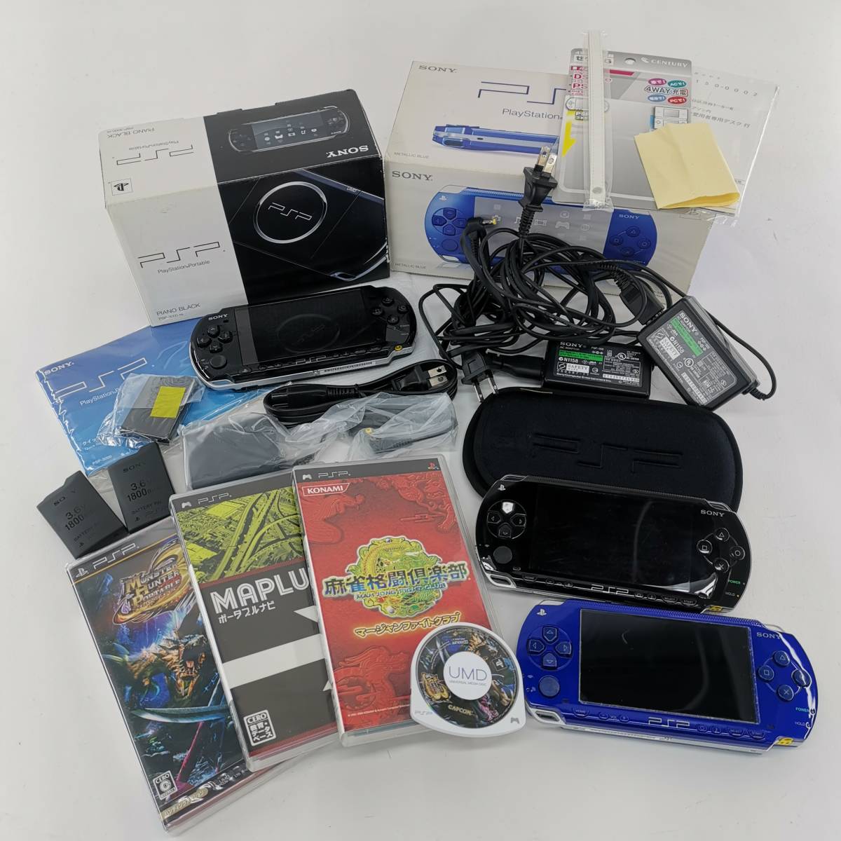 送料無料 SONY PSP-1000 PSP-3000(未使用品) PSP 本体 ブルー ブラック