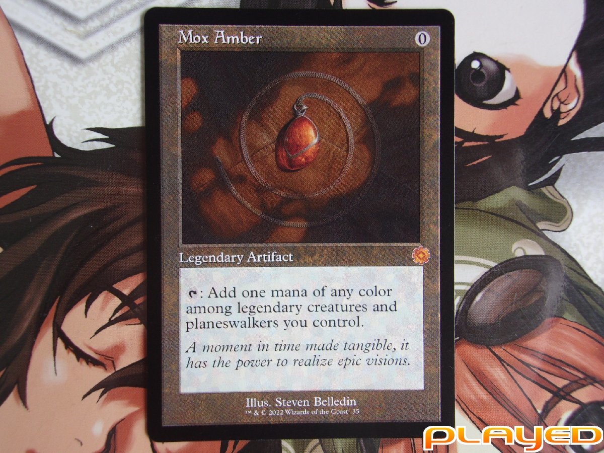 MTG　モックス・アンバー/Mox Amber　英　BRO　旧枠_画像1