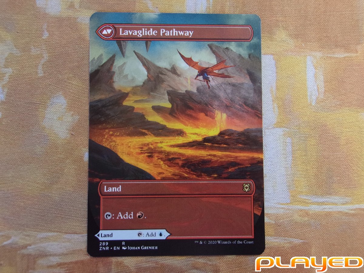 MTG　河川滑りの小道/Riverglide Pathway　英　ZNR　拡張アート版_画像2