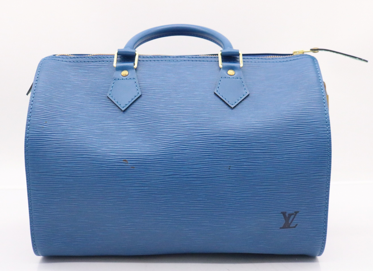 【ト滝】LOUISVUITTON ルイヴィトン スピーディ 30 M43005 エピ ボストンバッグ ハンドバッグ トレドブルー ブルー系 DS572DEM04_画像4