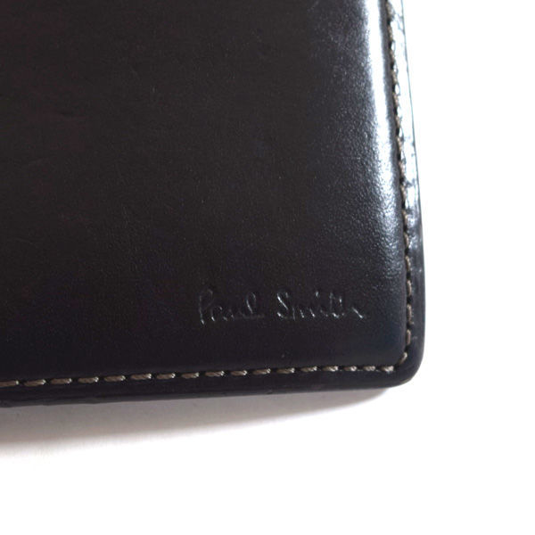 ■ ポールスミス 二つ折り財布 レザー 黒 コンパクト メンズ (0990011504)_画像7