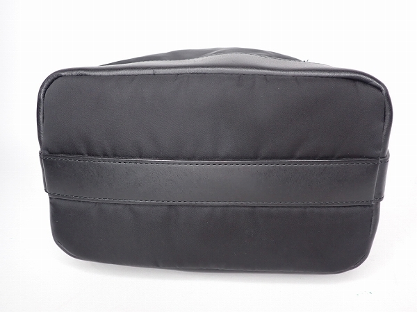 PORTER draw -stroke ring bag * Porter Yoshida bag / pouch / handbag / lady's / black tongue car /@B1/23*12*3-1