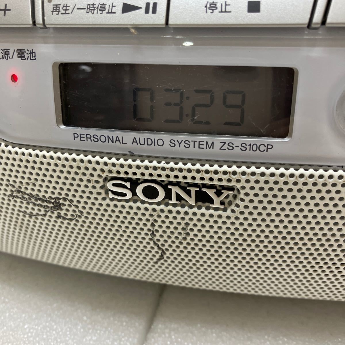 MK5180 #SONY ZS-S10CP CD радио Sony AM/FM CD-R/RW шнур электропитания имеется рабочий товар трещина есть 20231204