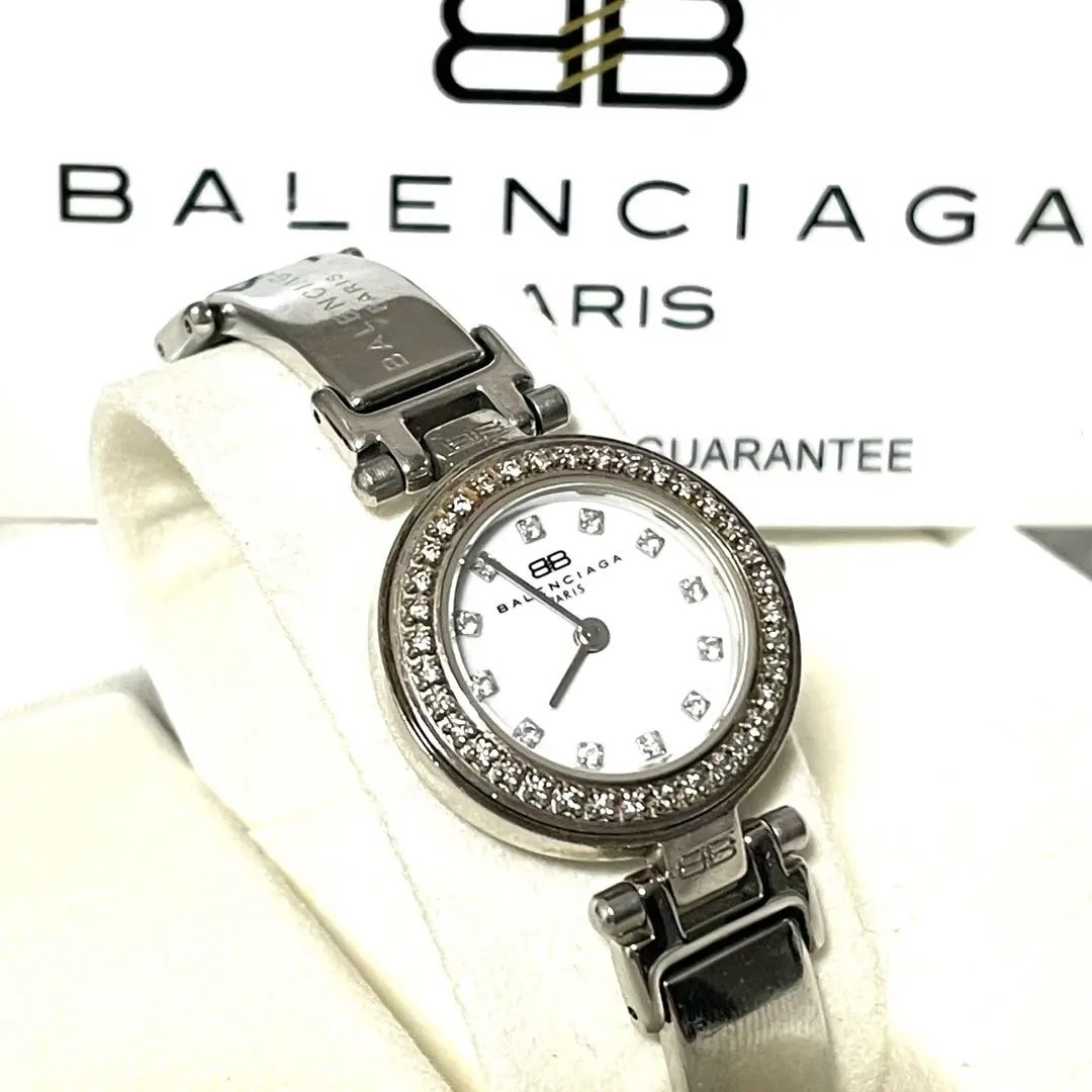 稼動品　BALENCIAGA バレンシアガ　ダイヤベゼル　腕時計_画像1