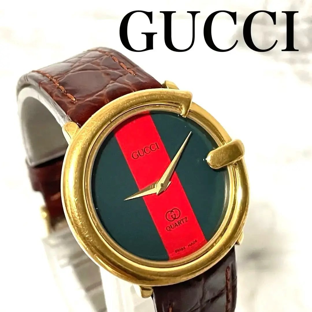 稼動品 ヴィンテージ GUCCI グッチ シェリー Gロゴベゼル 腕時計