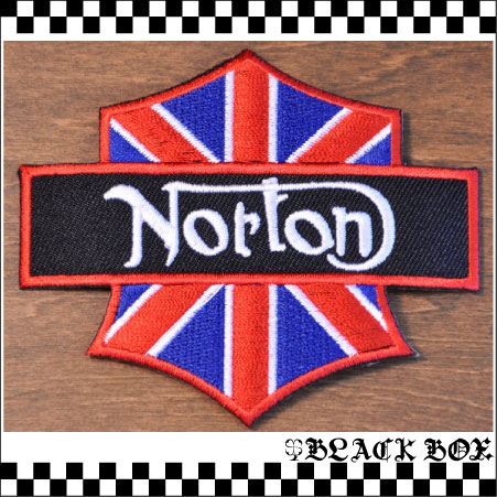 英国 ワッペン Norton ノートン カフェレーサー CAFE RACER ROCKERS ロッカーズ イギリス GB ENGLAND イングランド バイク 英車 068の画像1
