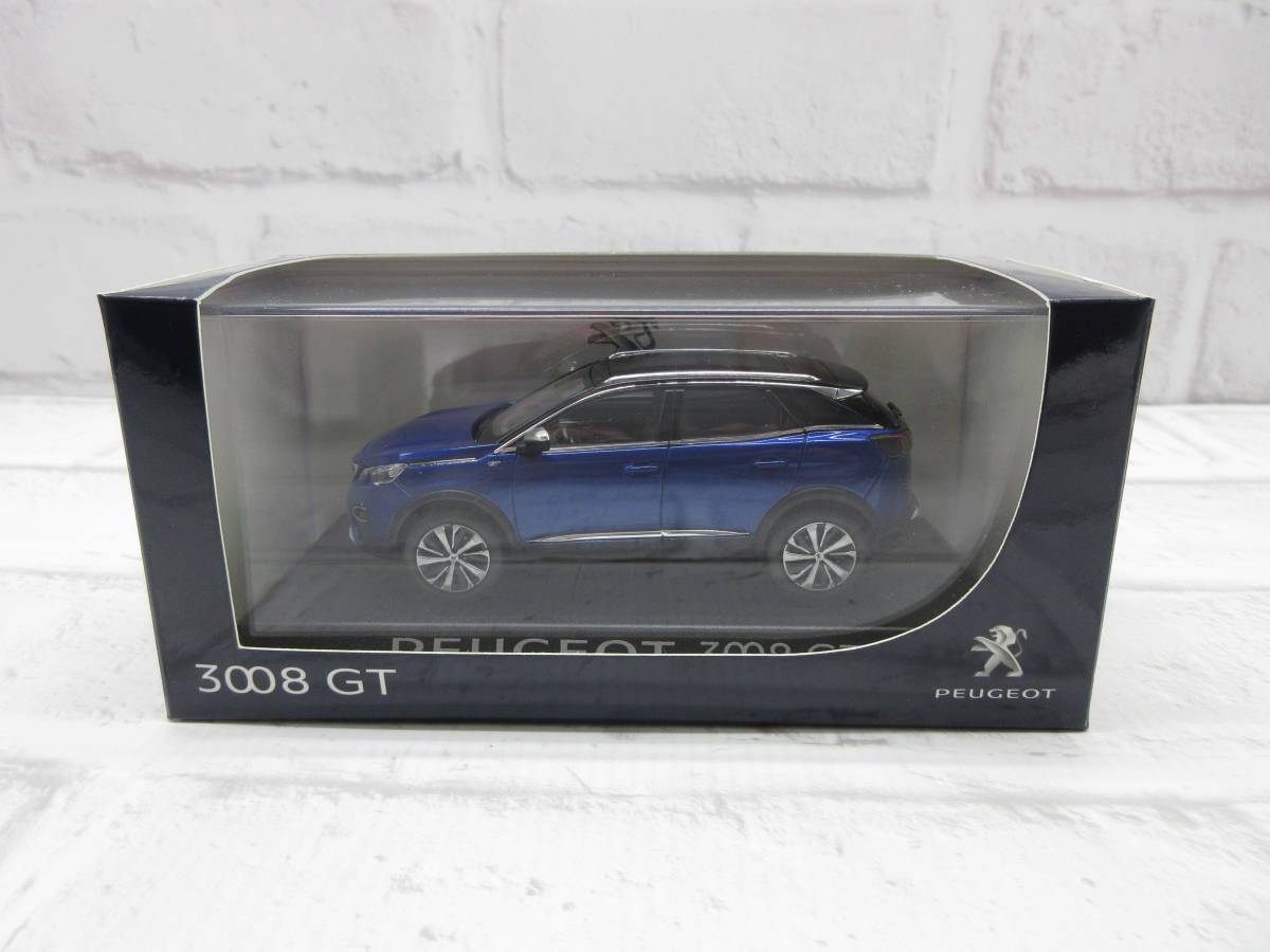 ミニカー 1/43 プジョー 3008GT 2016 ブルーメタリック ディーラー正規品 モデルカー 乗用車