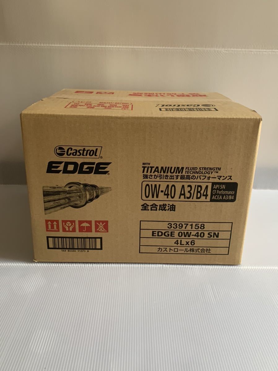 ●全国送料無料● カストロール エッジ 0W40 4Ｌ/6缶 SN EDGE チタン チタニウム エンジンオイル 4輪ガソリン・ディーゼル車用_画像3