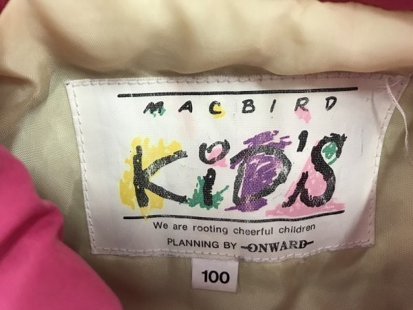 〈レターパック発送〉MACBIRD KID’S キッズ フード付き スノーウェア つなぎ オールインワン 100 紫黄色ピンク_画像2