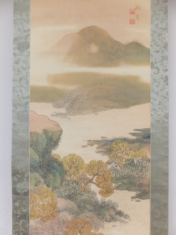 [ genuine work guarantee ] height ... autograph water .. boat . map Japanese picture house collector discharge goods ( Takeuchi .. Yamamoto spring . Kikuchi . writing ) Ooita prefecture hanging scroll work what point also including in a package possible 
