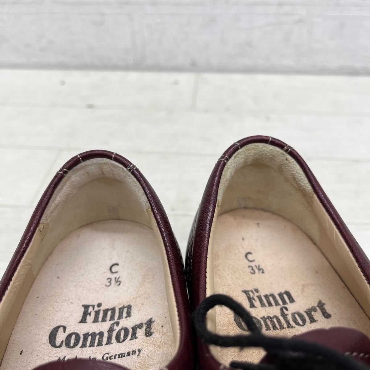 1256◎ Finn Comfort フィン コンフォート 靴 シューズ ウィングチップ ウォーキング ワインレッド レディース3.5_画像8