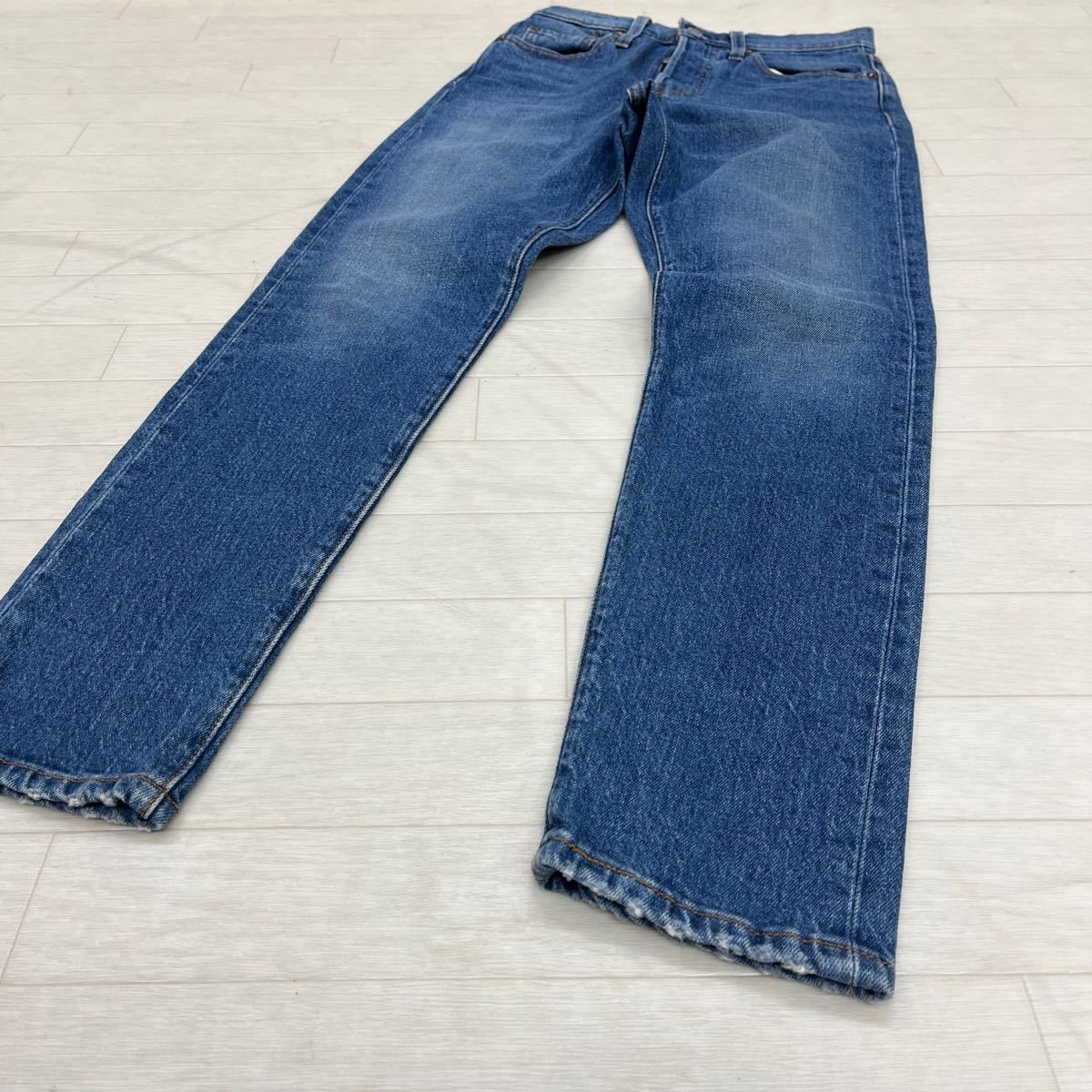 1254◎ ② Levi's 501 PREMIUM リーバイス ビッグE パンツ ボトムス デニム ジーンズ ジーパン ボタンフライ ブルー レディースS_画像3