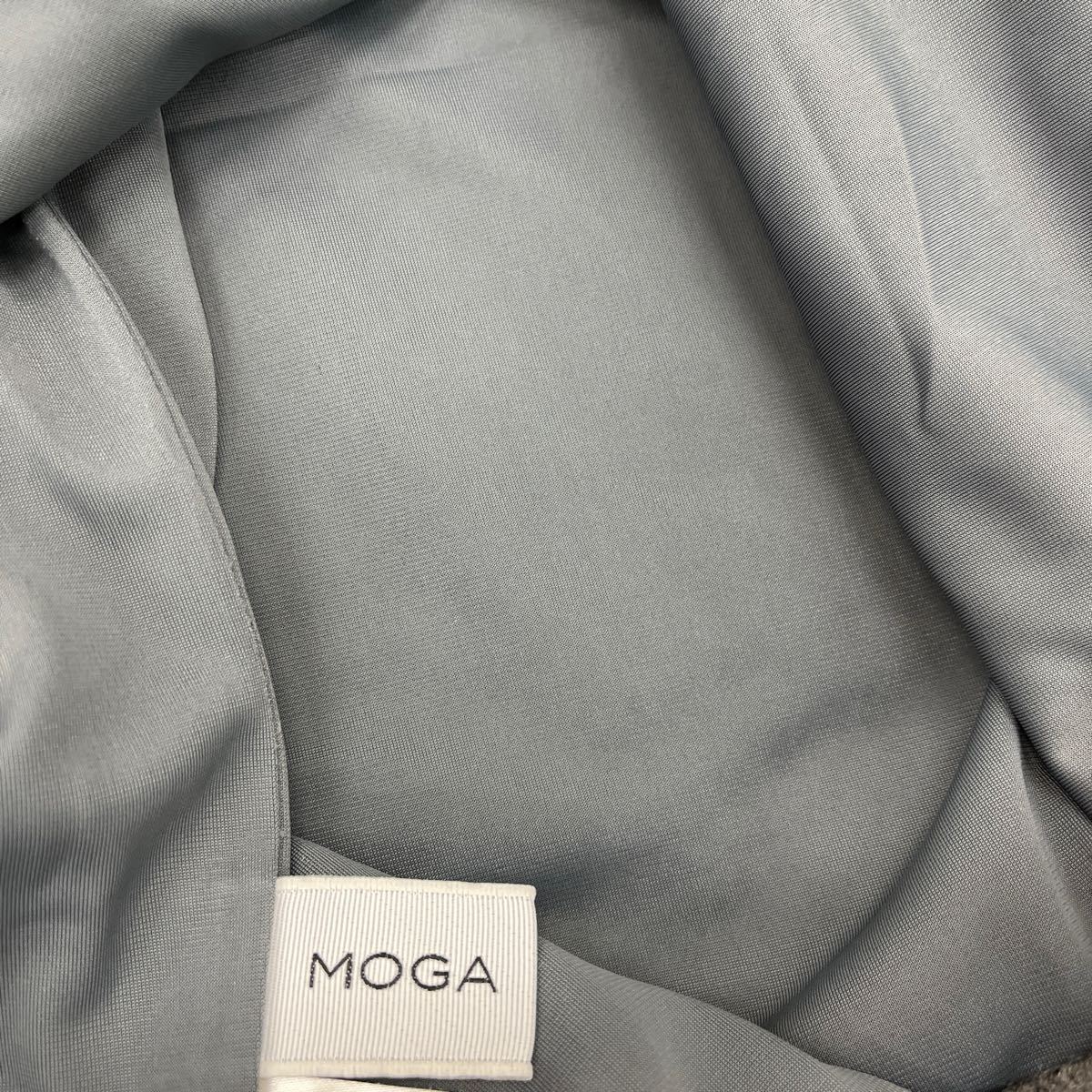 1260* made in Japan MOGA Moga pants bottoms tight skirt long height waist rubber wool 100 gray lady's 2