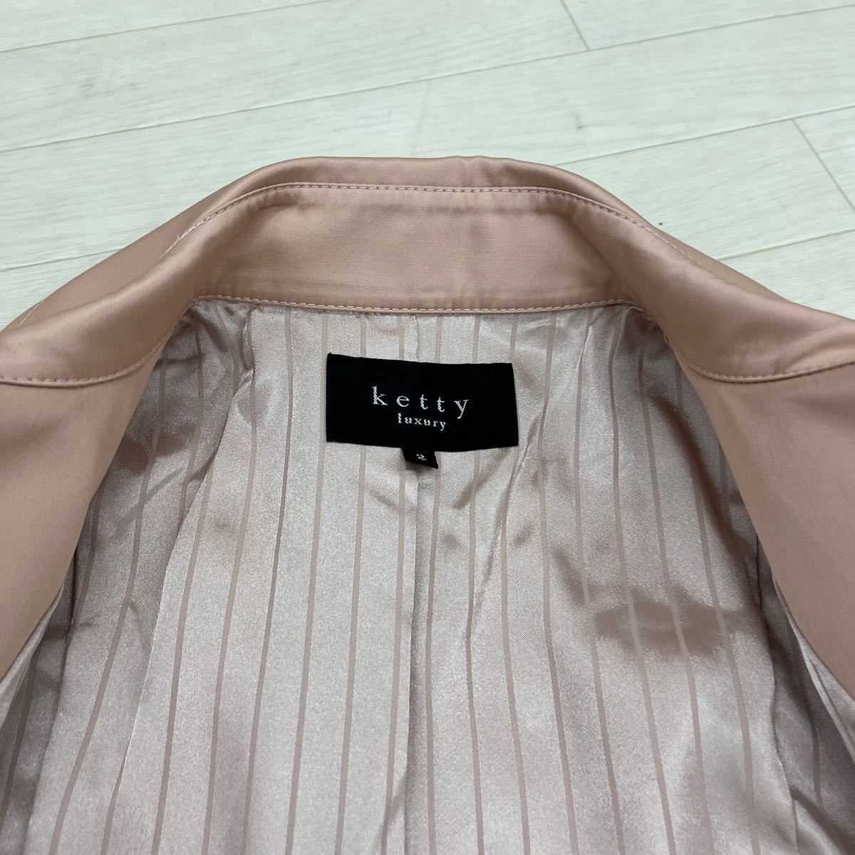 1266* ketty luxury Katty tops trench coat long single long sleeve fulvic tongue casual light Pink Lady -s2