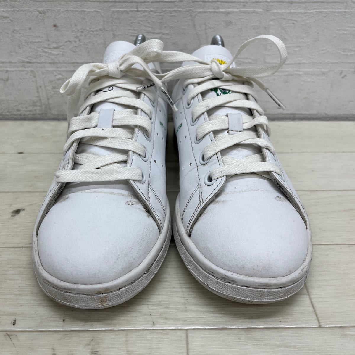 1271◎ adidas STANSMITH アディダス スタンスミス 靴 シューズ スニーカー ローカット フラット ソール ホワイト レディース23.5の画像3