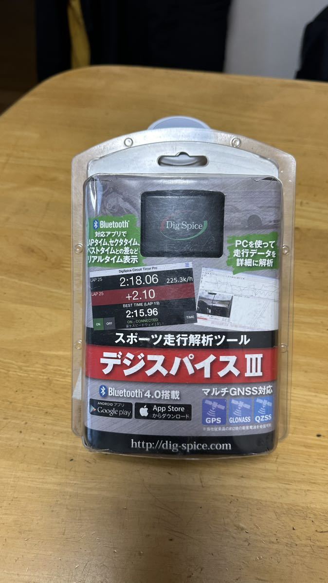 デジスパイスⅢ DigSpice3 GPS データロガー 完動品 取説 付属品類有りスポーツ走行解析ツール ラップタイマー_画像1