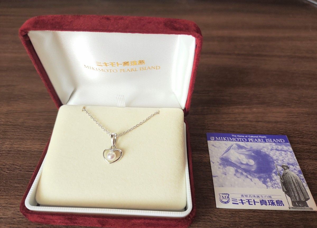 未使用 美品】ミキモト 真珠島 パール ネックレス/SILVER 未使用 美品】ミキモト 真珠島 パール ネックレス/SILVER