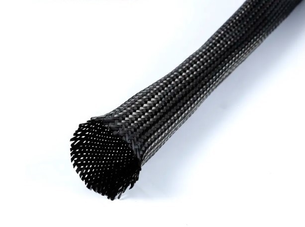 2 мм * 100 см Углеродный шланг в оплетке Плетеный корпус Высокотемпературный устойчивый сетчатый провод Кабельная втулка Ремонт Армирование