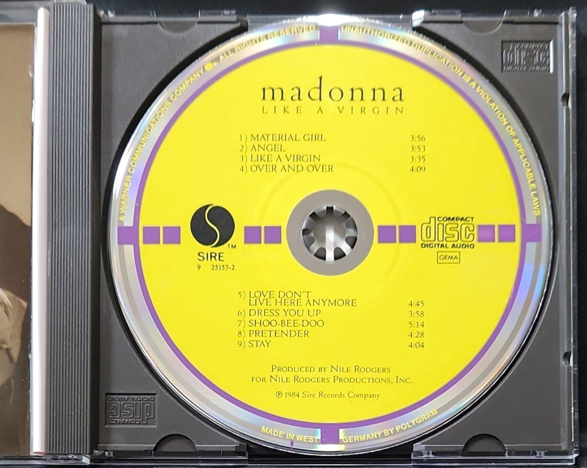 【32XP-102/西独盤/シール帯】マドンナ/ライク・ア・ヴァージン　ターゲットレーベル　Madonna/Like a Virgin　West Germany　Target Label_画像6