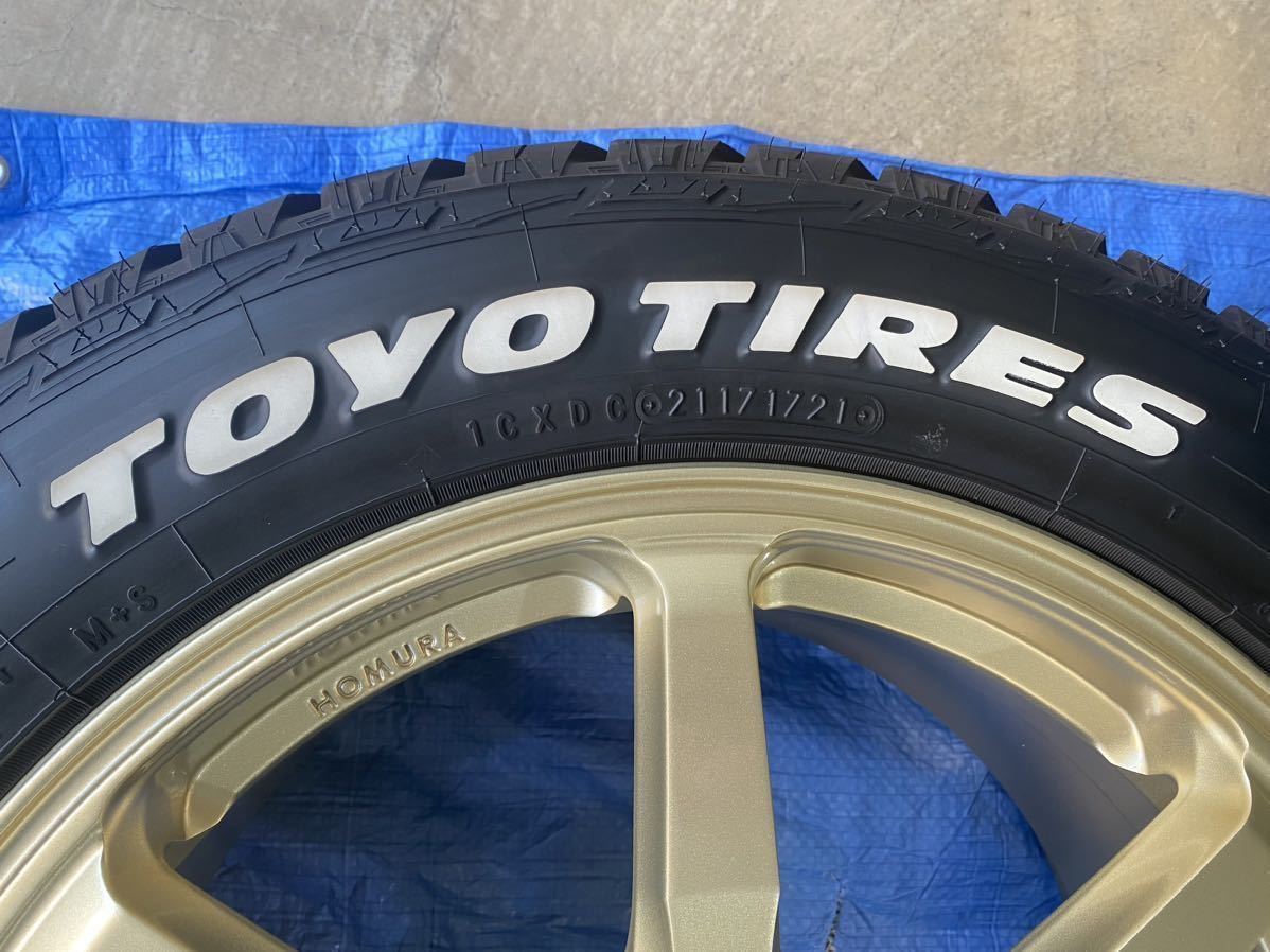 レイズRAYSレイズ ホムラHP07 18インチ限定ゴールドエディション 8J＋38 TOYO235/60R18タイヤホイール４本セットデリカ RAV4ハリアー美品 _画像8