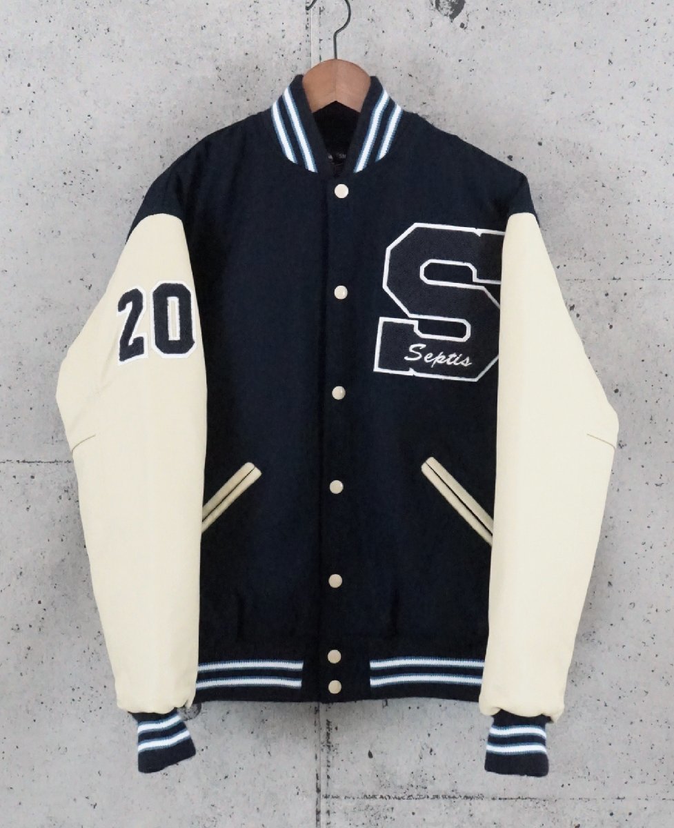 GAME SPORTSWEAR ゲームスポーツウェア SEPTIS 20TH ANNIVERSARY AWARD JACKET セプティズ アワードジャケット スタジャン ネイビー S