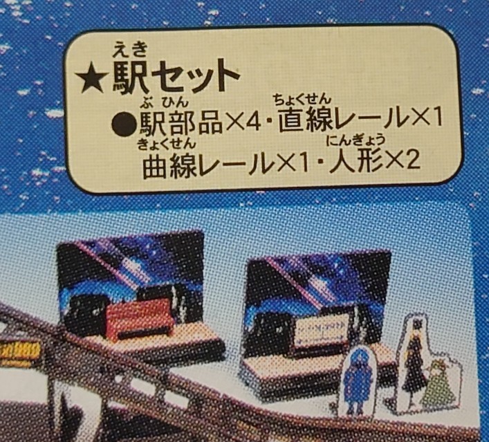 カプセルプラレール　銀河鉄道999　駅セット2個_画像1