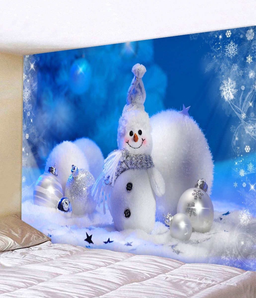 クリスマス タペストリー クリスマスツリー 壁掛け 北欧 デコレーション パーティ　スノー　雪だるま