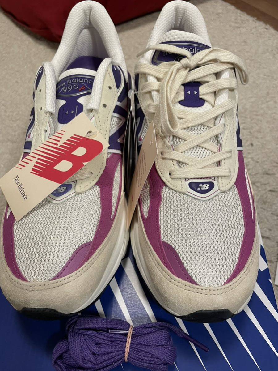 大谷翔平着用モデル NEW BALANCE U990TD6 width D WHITE PURPLE PINK ニューバランス ホワイト パープル ピンク 1 2 3 4 5 6 7 8 9_画像2