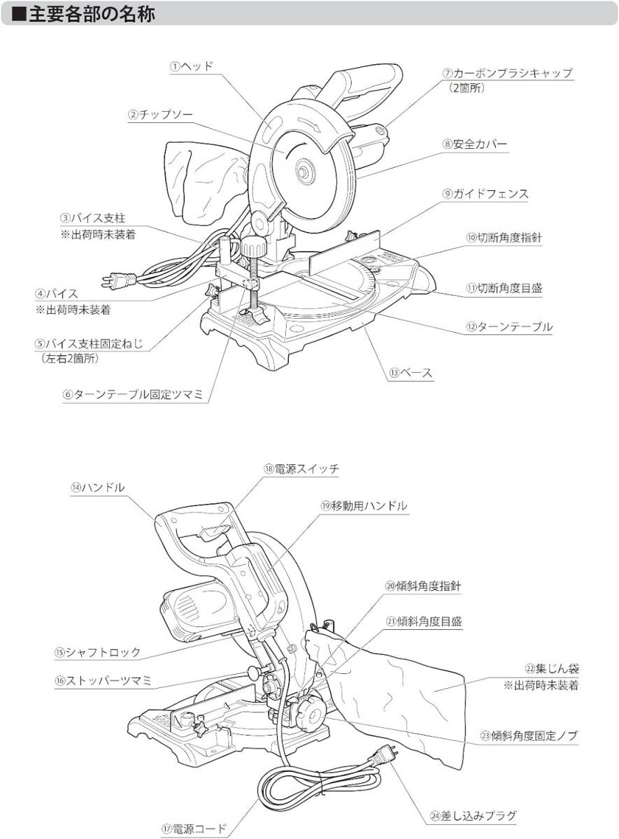 パオック(PAOCK) 卓上丸ノコ チップソー190mm付 MS-190PA_画像5