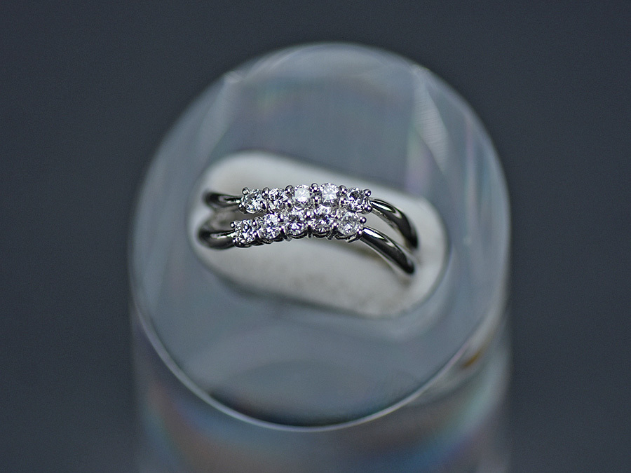 上品 Pt900 ファッションリング ダイヤモンド 0.50ct サイズ12号 中古 プラチナ台