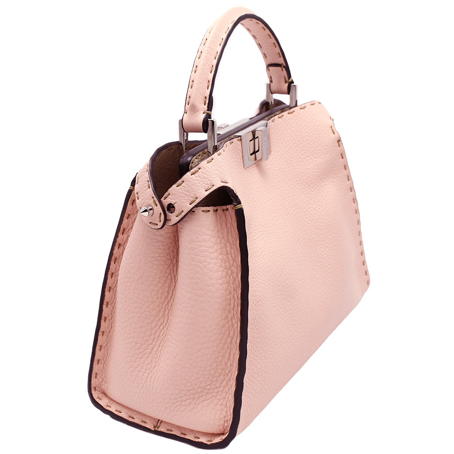 Fendi FENDIpi- Cub - Esse n Chaly selection rear 8BN302 2way shoulder handbag leather pink silver metal fittings used 