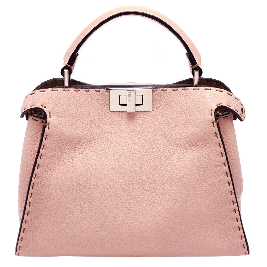  Fendi FENDIpi- Cub - Esse n Chaly selection rear 8BN302 2way shoulder handbag leather pink silver metal fittings used 