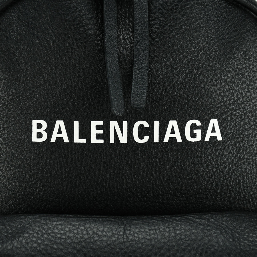 バレンシアガ BALENCIAGA エブリデイ バックパック リュック 502847 ブラック 黒 レザー ロゴ メンズ レディース 中古_画像6