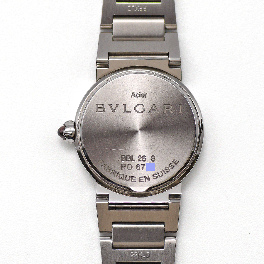 BVLGARI ブルガリブルガリ 26MM クォーツ BB26WSSD 101885 シェル文字盤 レディース 女性用 婦人用 腕時計 研磨仕上げ済み 中古_画像2