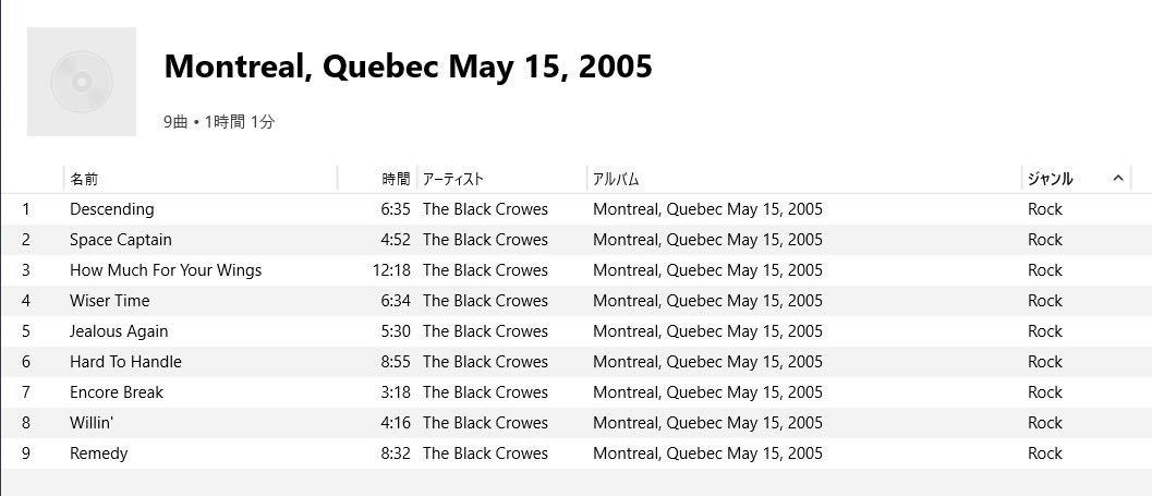 中古・THE BLACK CROWES◆INSTANT LIVE◆LIVE AT THE METROPOLIS-MONTREAL, QUEBEC May 15, 2005_Disc2