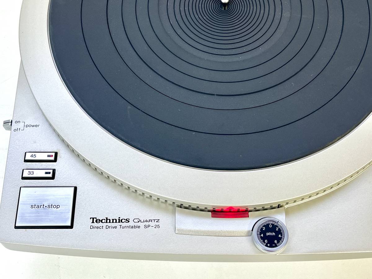 【美品】Technics テクニクス ターンテーブル SP-25 クォーツシンセサイザD.D.ターンテーブル 動作品 元箱付き 激レア！_画像3