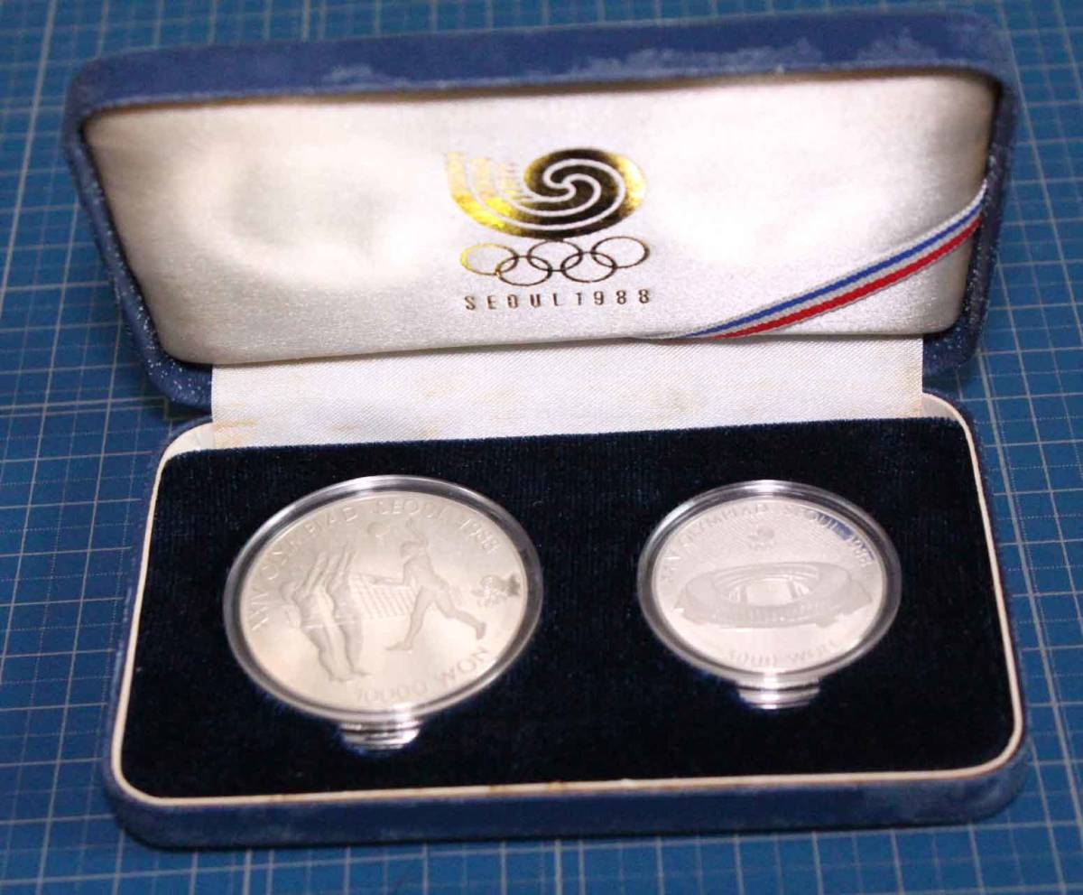 [ta169]コイン 銀貨　メダル ソウル　オリンピック シルバー　プルーフ　 SEOUL　Olympic 1988 10000 5000 WON 記念硬貨　 1 Oz Silver_画像3