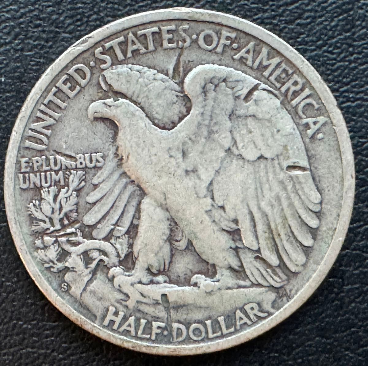 アメリカ合衆国　1945 1/2ドラ銀貨　ウォーキングリバティ Aw