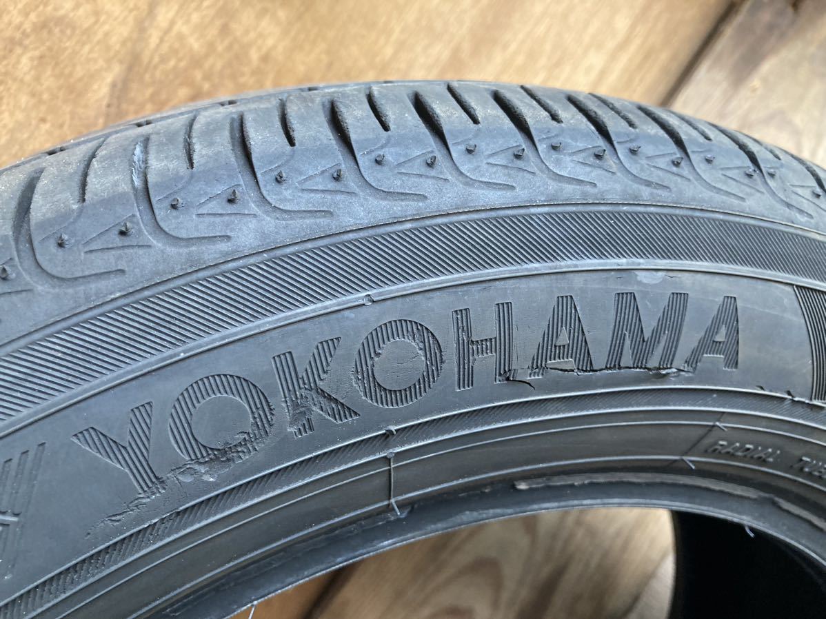 ヨコハマ 185/60R15 4本 ブルーアース 2020 yokohama bluearth 手渡し可能 夏タイヤ 中古 サマータイヤ 15インチ ヴィッツ フィット_1本サイドウォールに傷あり