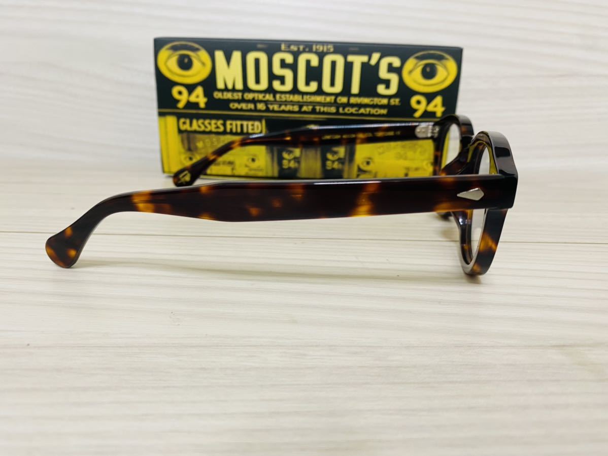 MOSCOT モスコット★レムトッシュ★メガネフレーム★LEMTOSH★伊達眼鏡 鼈甲柄 ボストン 未使用 美品_画像4