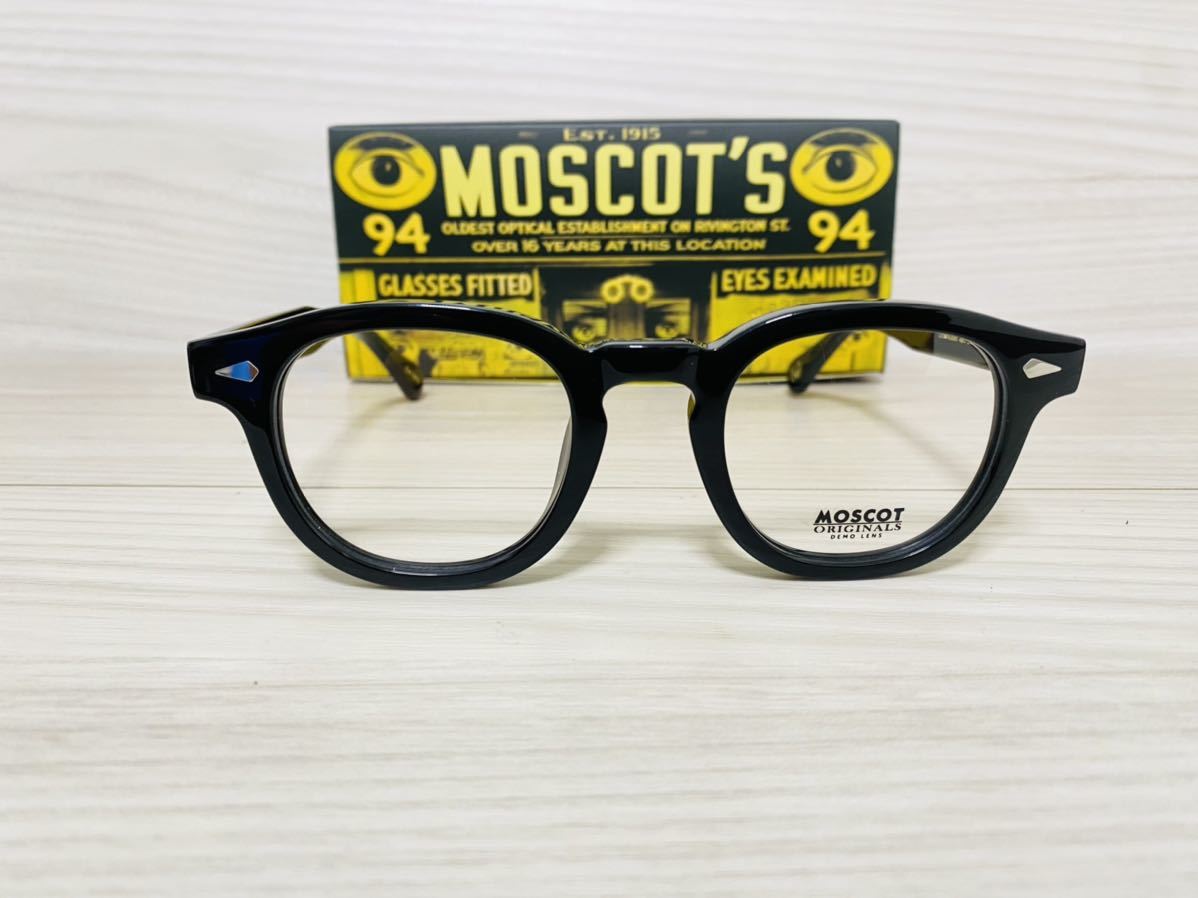 MOSCOT モスコット★レムトッシュ★LEMTOSH★人気 定番 黒縁 伊達眼鏡 サングラス 未使用 美品_画像1